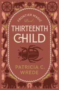 stylized bug and title text Thirteenth Child